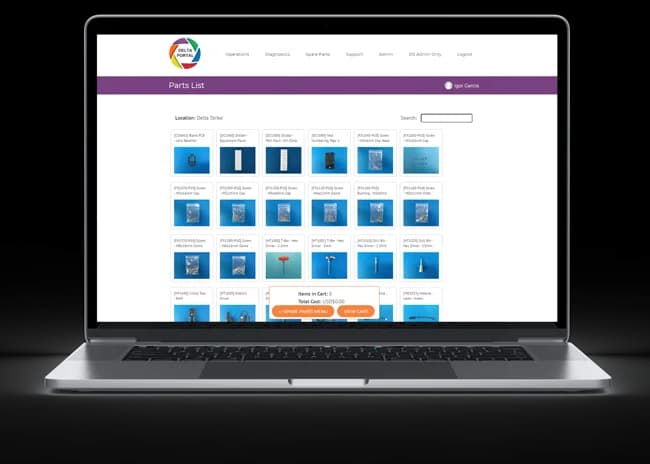 web-mockup-spare-parts.webp Spare parts ordering portal interface