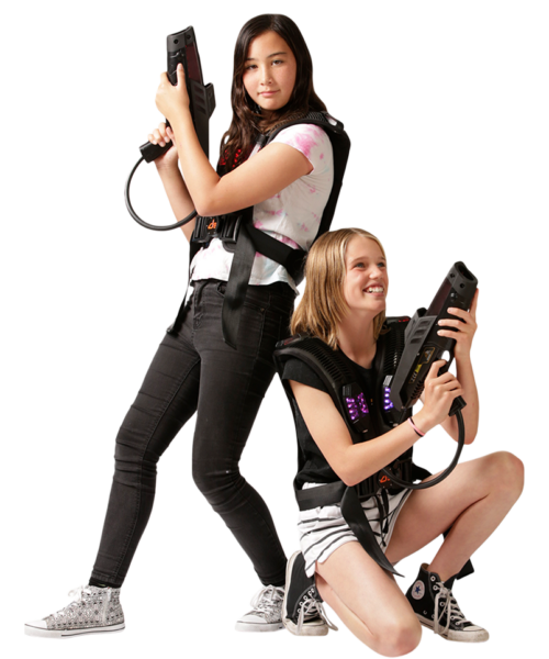allie and mila laser tag suit